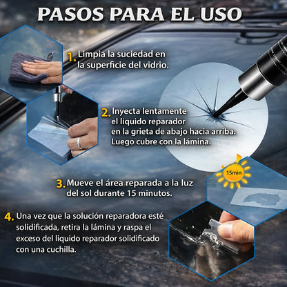 Resina líquida para reparación de grietas de auto